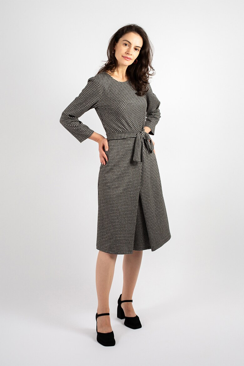 Couture de Marie Пепитена рокля Hannah - Черен/Сив - Pepit.bg