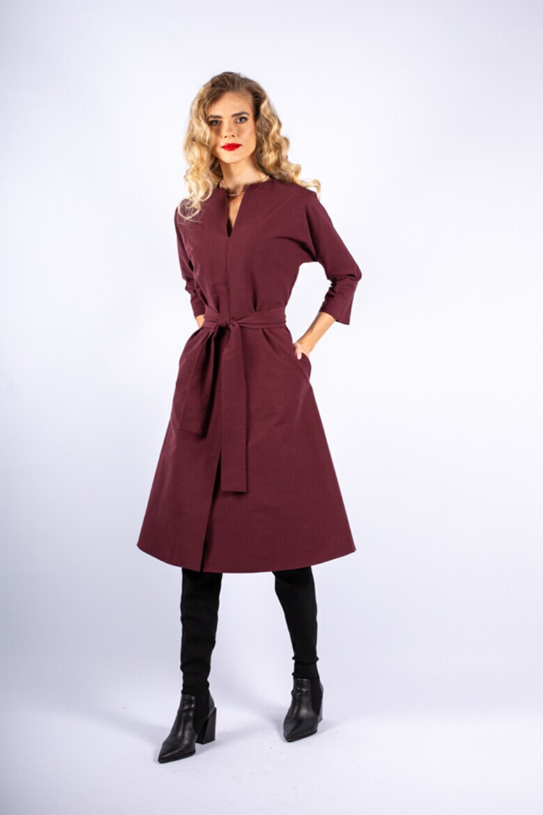 Couture de Marie Разкроена миди рокля - Pepit.bg