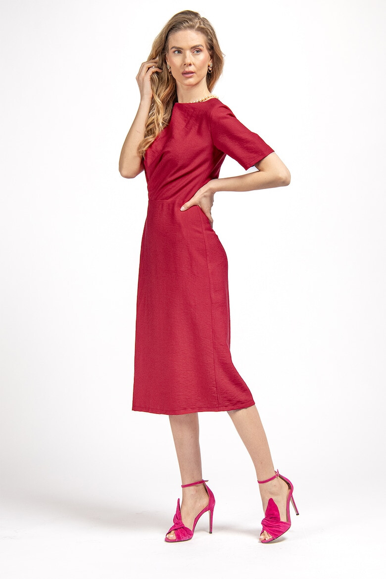 Couture de Marie Разкроена рокля - Червен - Pepit.bg