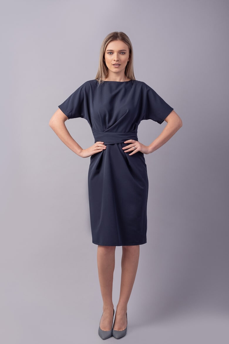 Couture de Marie Рокля с връзка - Тъмносин - Pepit.bg