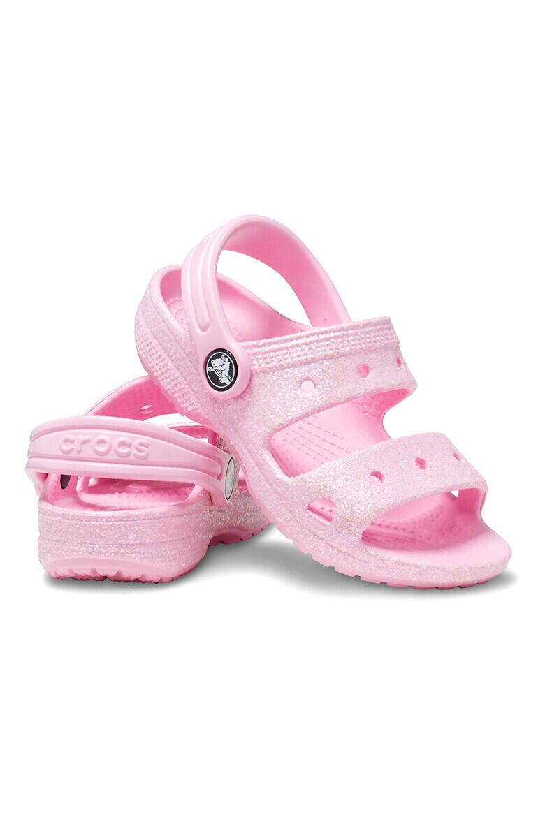 Crocs Сандали с бляскав ефект и отворена пета - Pepit.bg