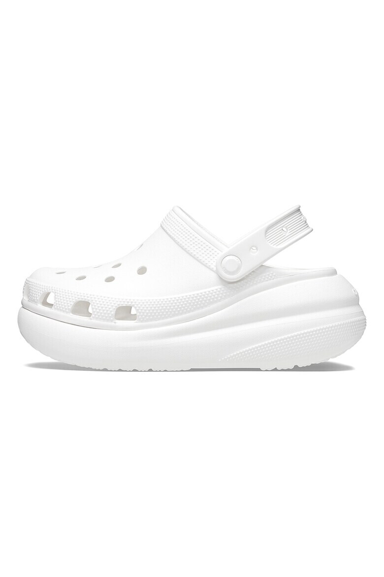 Crocs Скосен крокс Crush с каишка на петата - Бял - Pepit.bg
