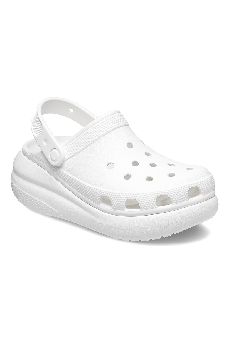 Crocs Скосен крокс Crush с каишка на петата - Бял - Pepit.bg