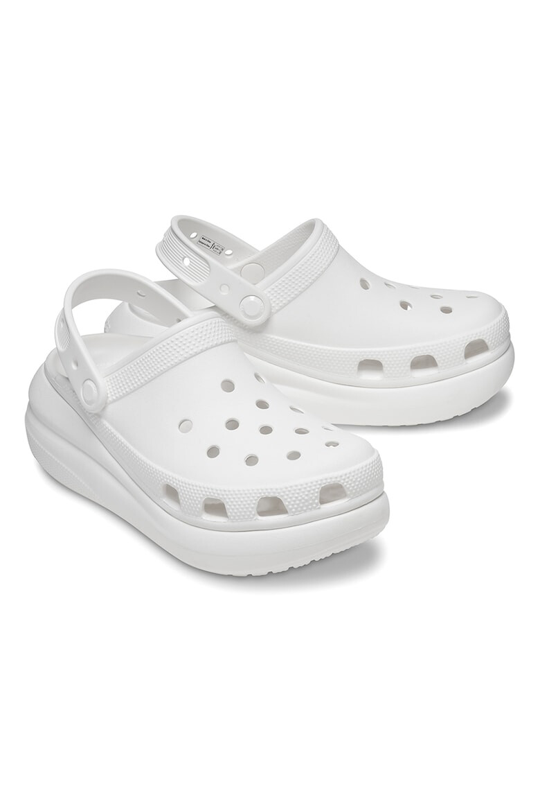 Crocs Скосен крокс Crush с каишка на петата - Бял - Pepit.bg
