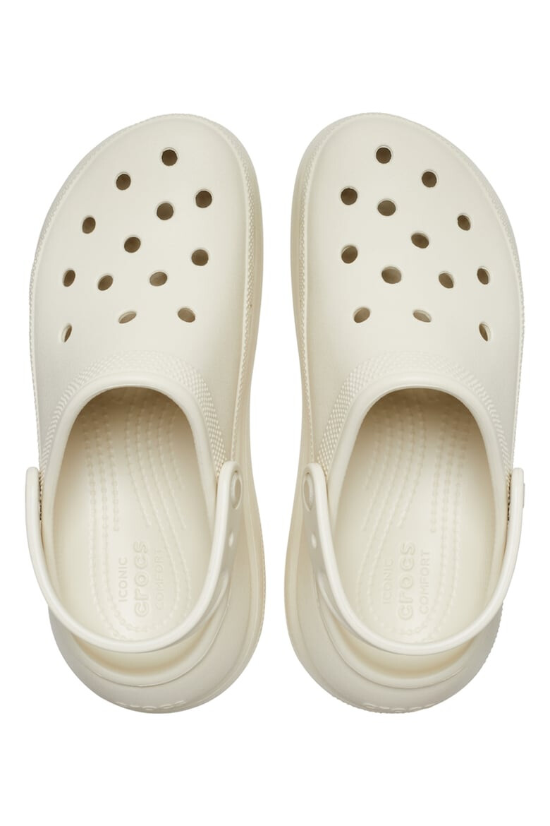 Crocs Скосен крокс Crush с каишка на петата - Слонова кост - Pepit.bg