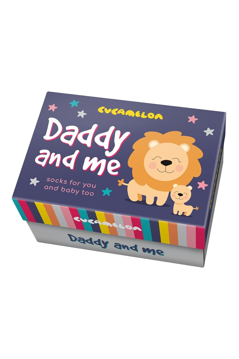 Cucamelon Раирани чорапи Dad&Baby - 2 чифта - Pepit.bg