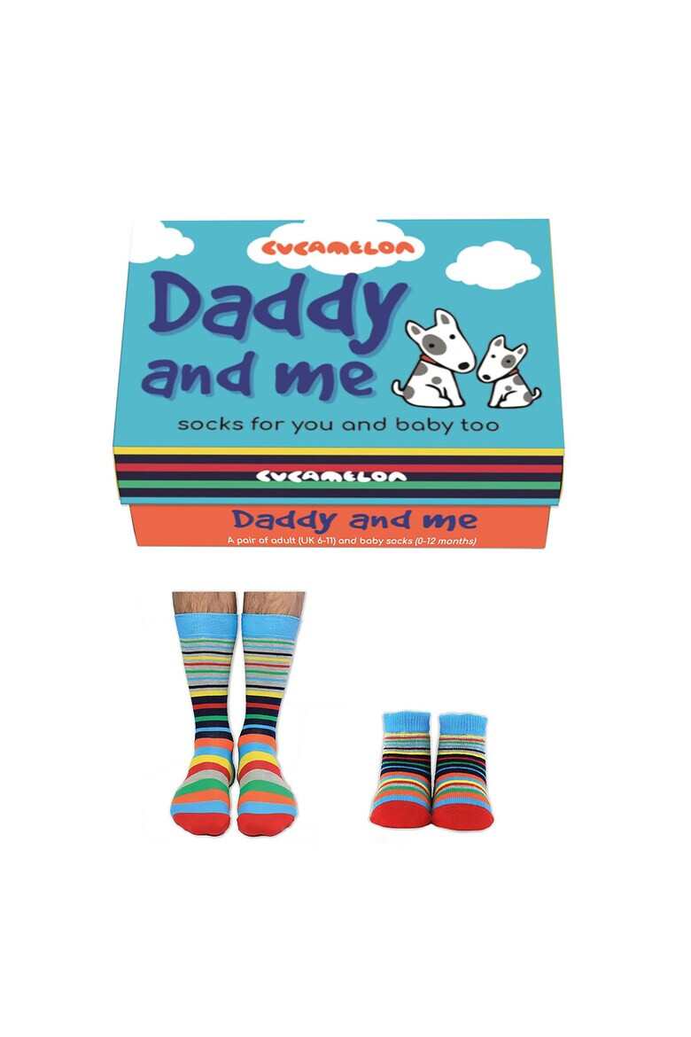 Cucamelon Раирани чорапи Dad&Baby - 2 чифта - Pepit.bg