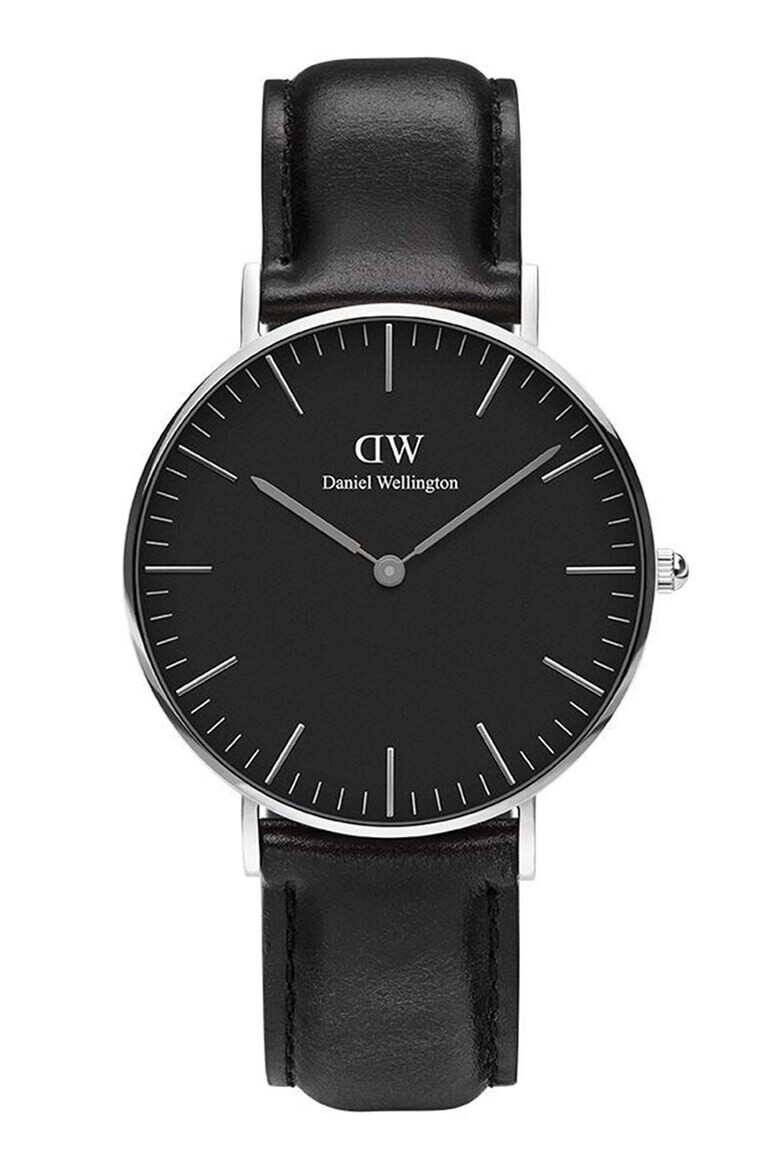 Daniel Wellington Кварцов часовник с кожена каишка - Pepit.bg