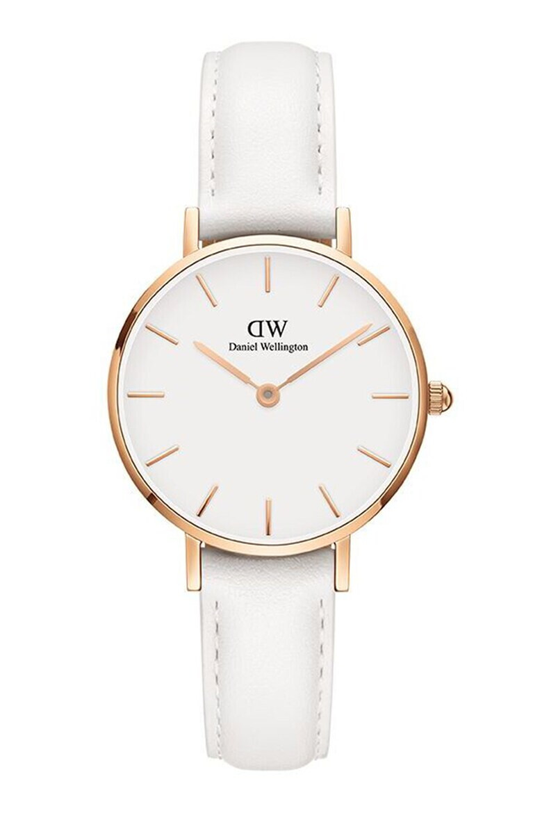 Daniel Wellington Кварцов часовник с кожена каишка - Pepit.bg