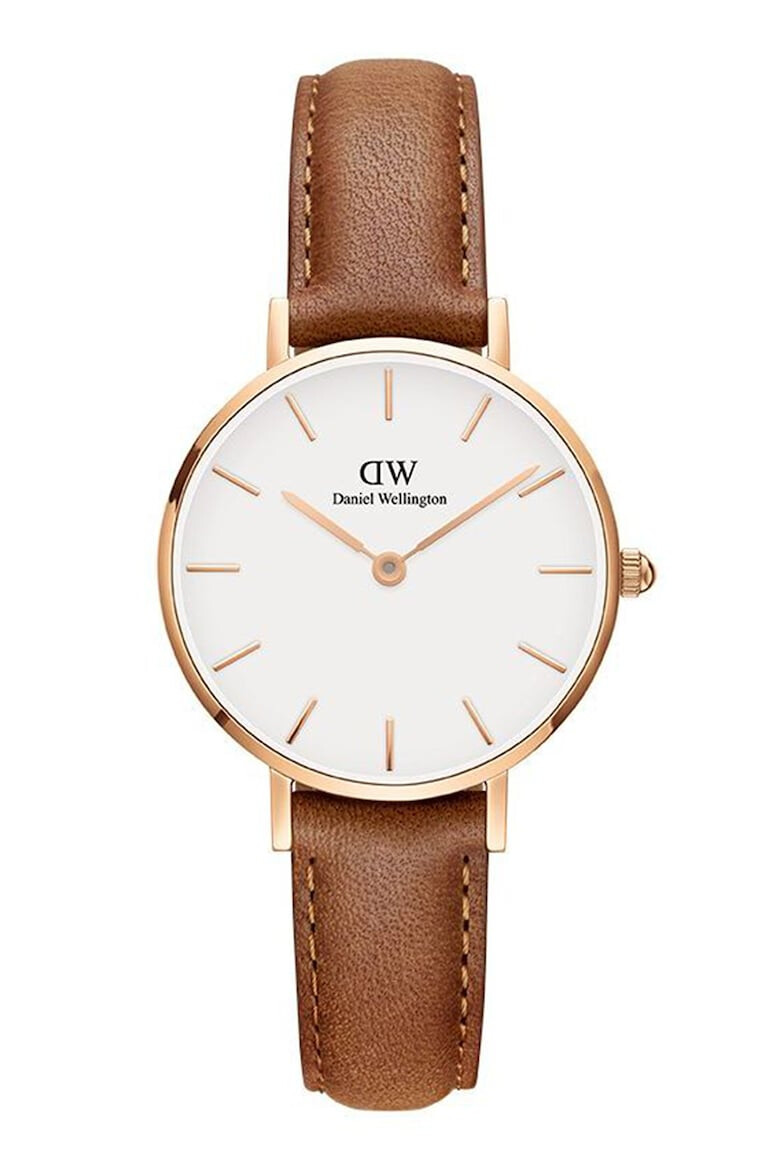 Daniel Wellington Кварцов часовник с кожена каишка - Pepit.bg