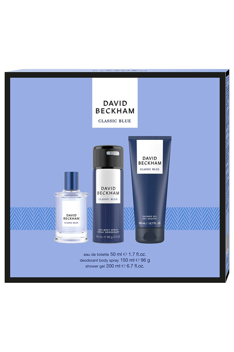 David Beckham Мъжки подаръчен комплект Classic Blue: De ml душ гел 200 ml дезодорант спрей ml - Pepit.bg