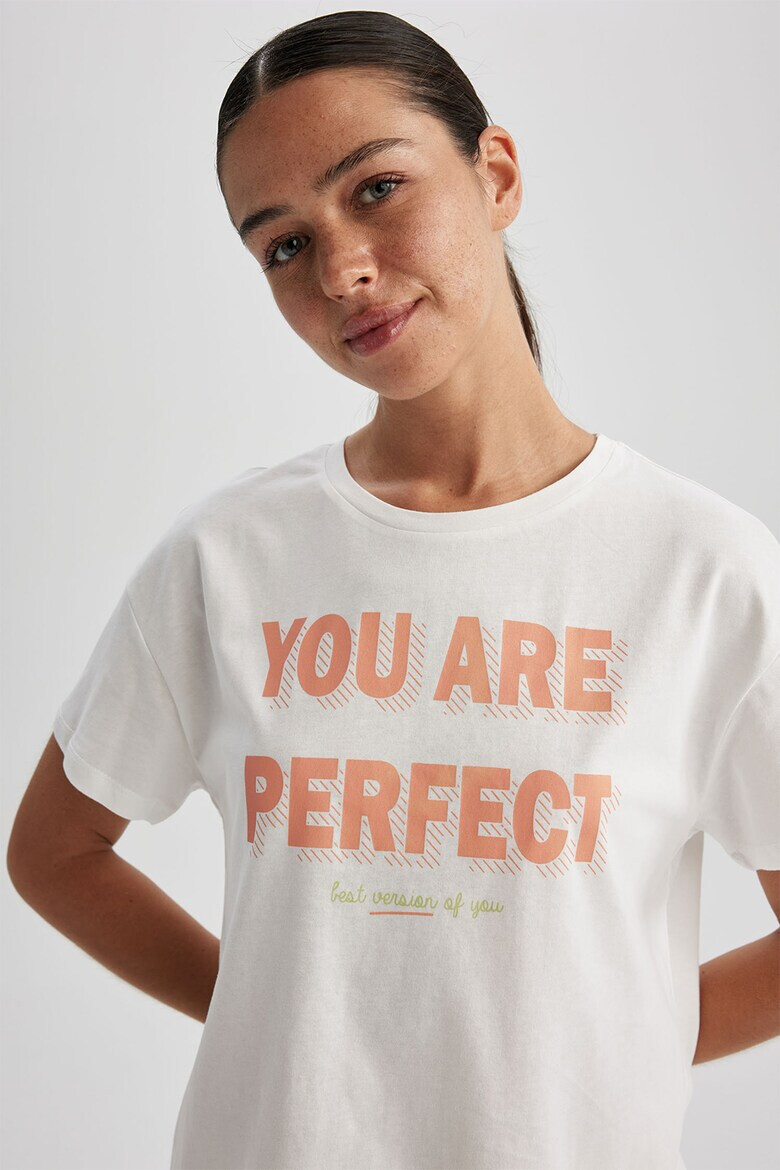 DeFacto Памучна пижама с принт - Pepit.bg