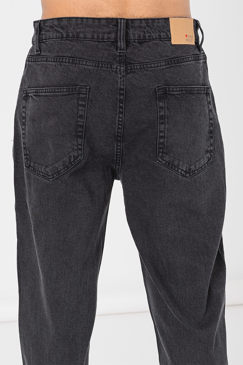 Denim Project Скосени дънки Chicago със средна талия - Черен - Pepit.bg
