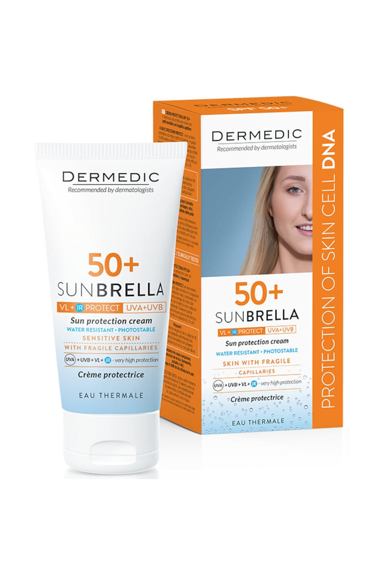 Dermedic Слънцезащитен крем SPF 50+ Sunbrella За кожа със спукани капиляри 50 мл - Pepit.bg