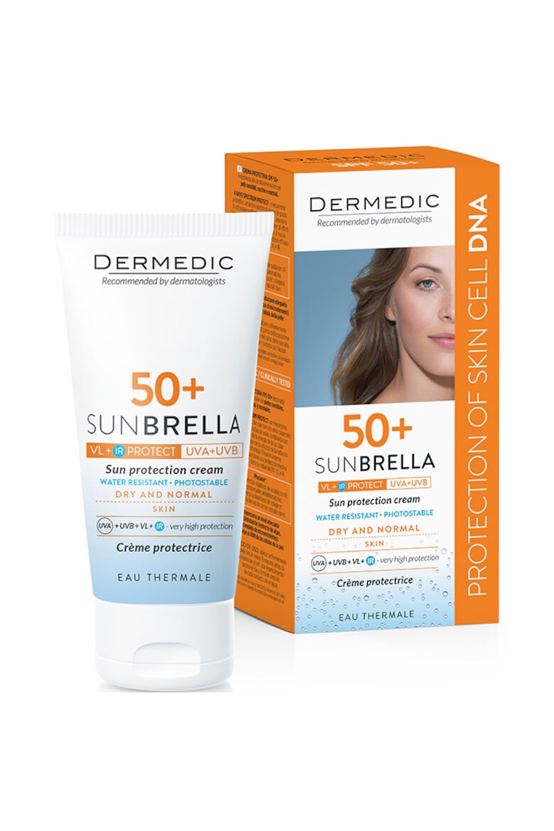 Dermedic Слънцезащитен крем SPF 50+ Sunbrella За суха и нормална кожа 50 мл - Pepit.bg