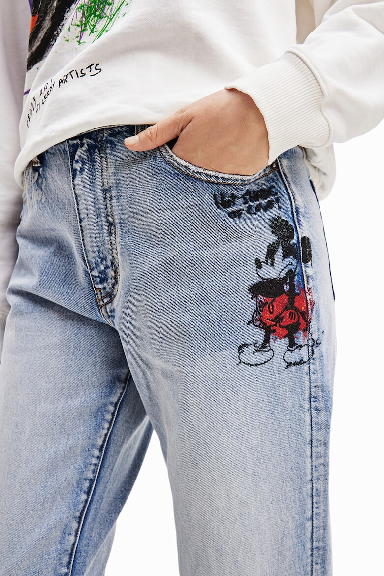 DESIGUAL Дънки със стандартна кройка и щампа на Mickey Mouse - Pepit.bg