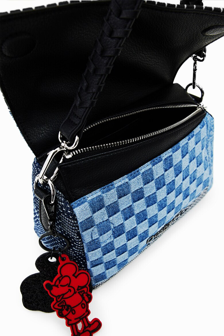 DESIGUAL Дънкова чанта с апликация - Pepit.bg