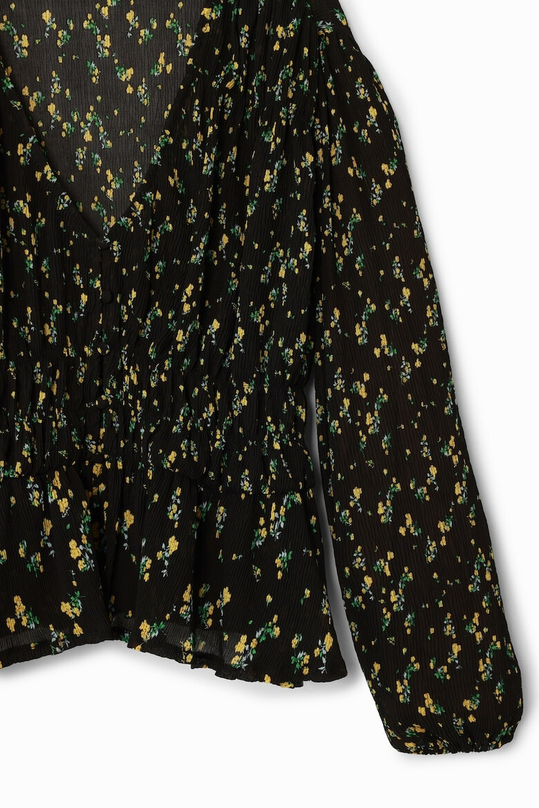 DESIGUAL Флорална блуза с шпиц - Pepit.bg
