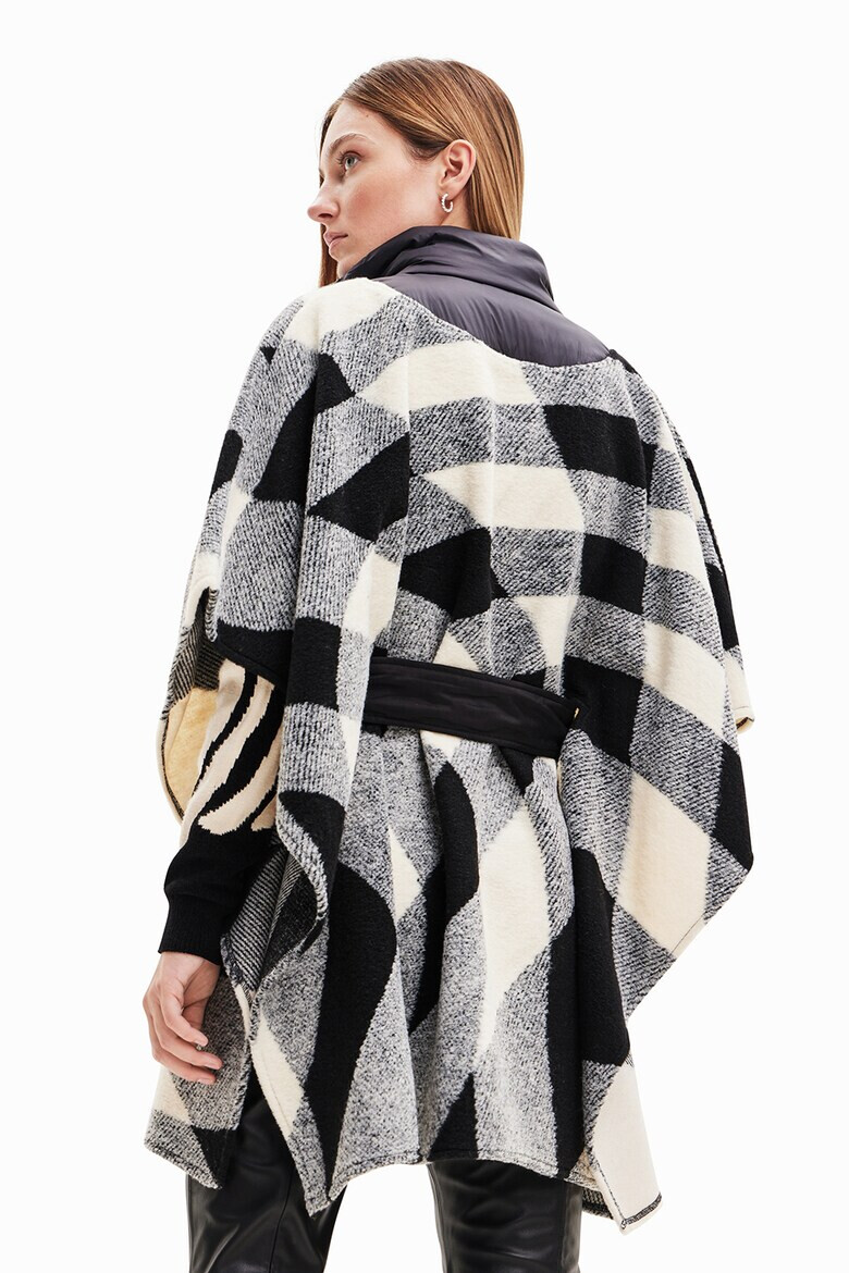 DESIGUAL Карирано пончо Wolgery с цип - Pepit.bg