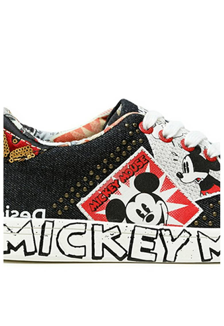 DESIGUAL Кецове от деним с шарка на Mickey Mouse - Pepit.bg