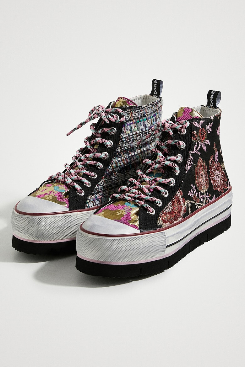 DESIGUAL Кецове с равна платформа и принт - Pepit.bg