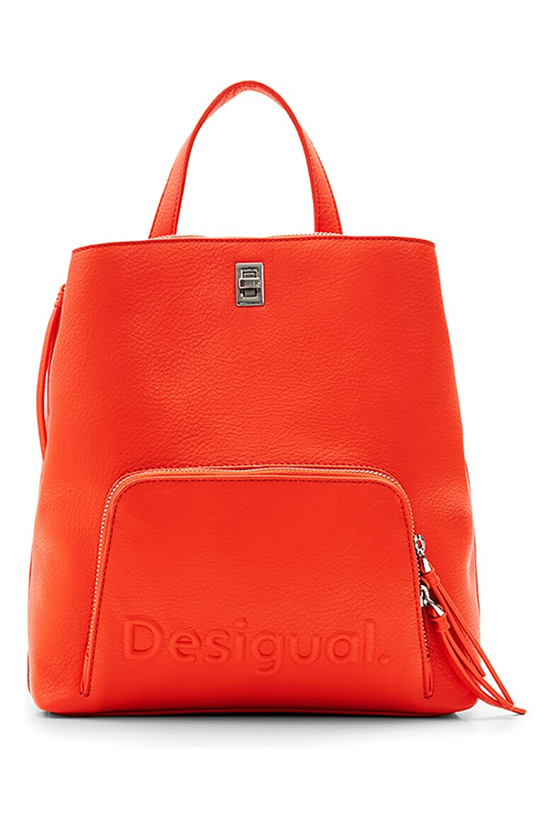 DESIGUAL Кожена раница с релефно лого - Pepit.bg