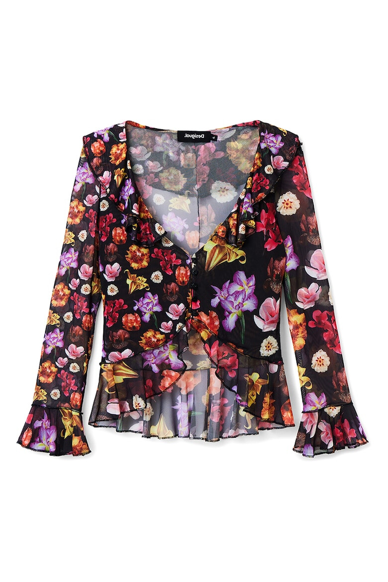 DESIGUAL Къса флорална блуза - Pepit.bg