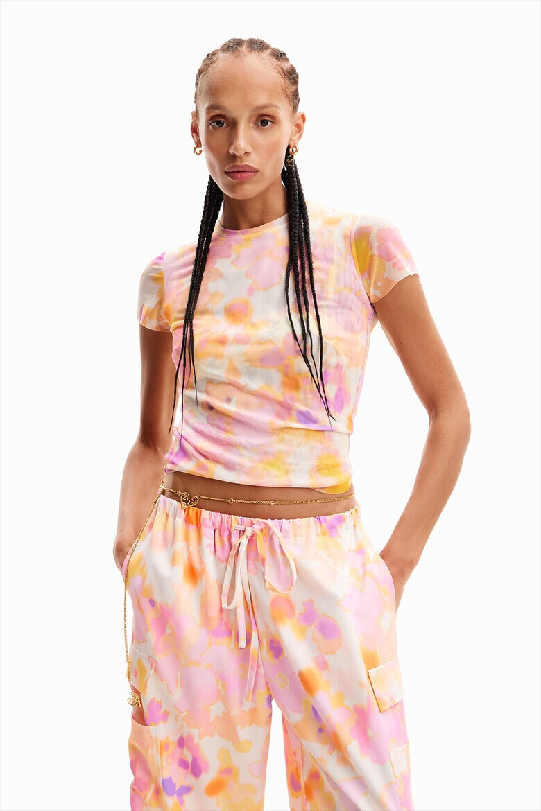DESIGUAL Къса мрежеста тениска - Pepit.bg