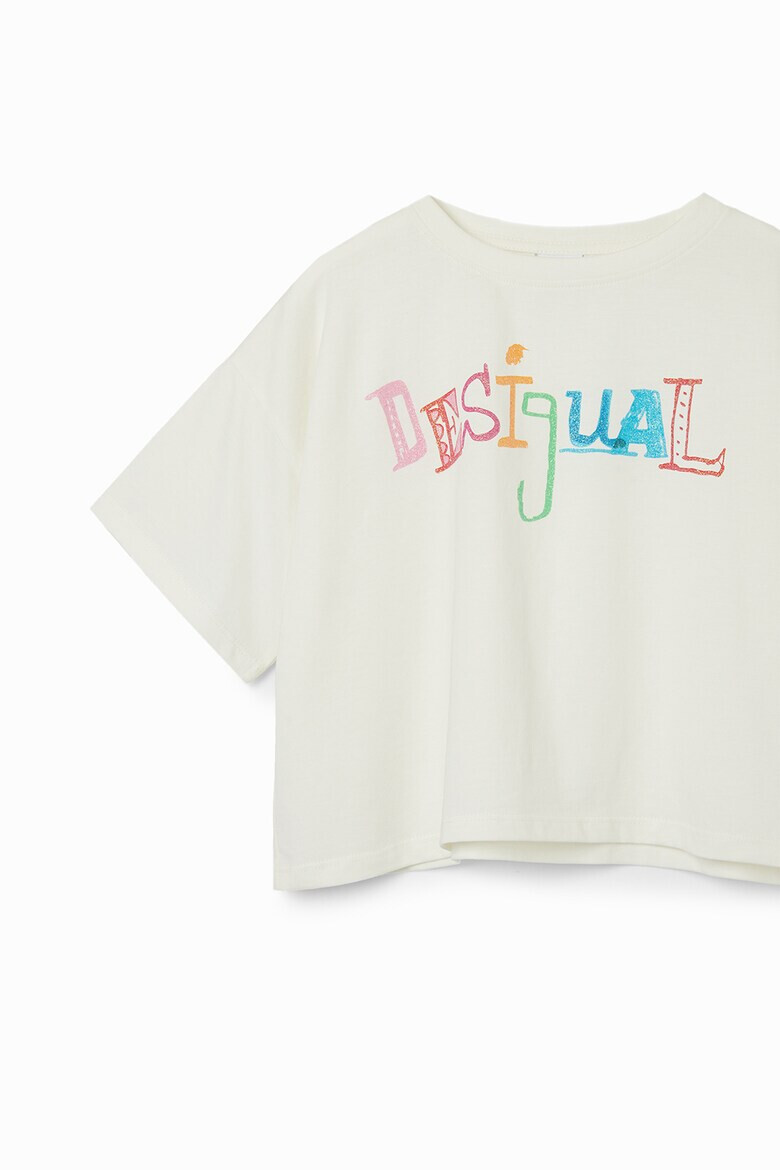 DESIGUAL Къса тениска с лого - Pepit.bg