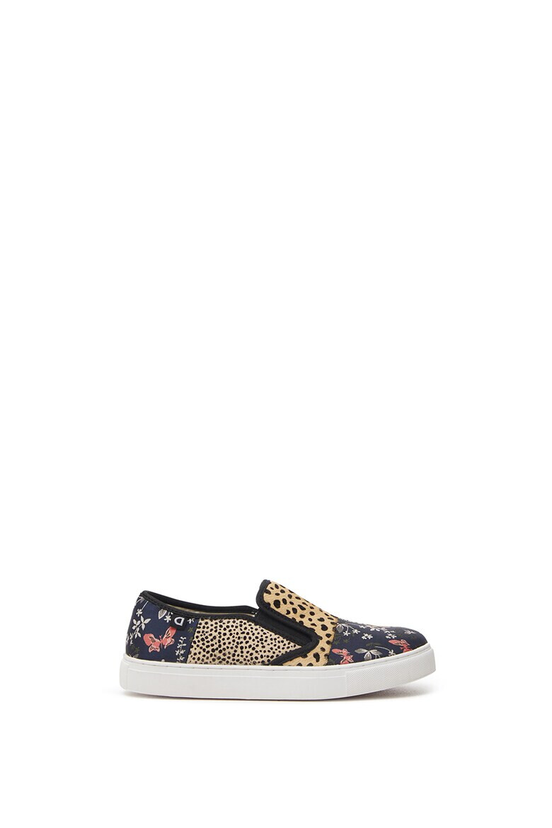 DESIGUAL Обувки с кожа с косъм - Pepit.bg