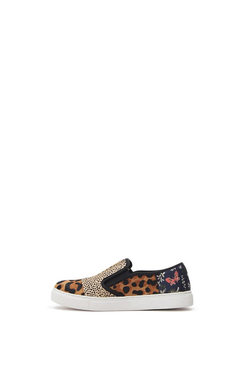 DESIGUAL Обувки с кожа с косъм - Pepit.bg