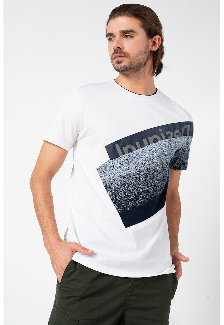 DESIGUAL Памучна тениска с лого - Pepit.bg