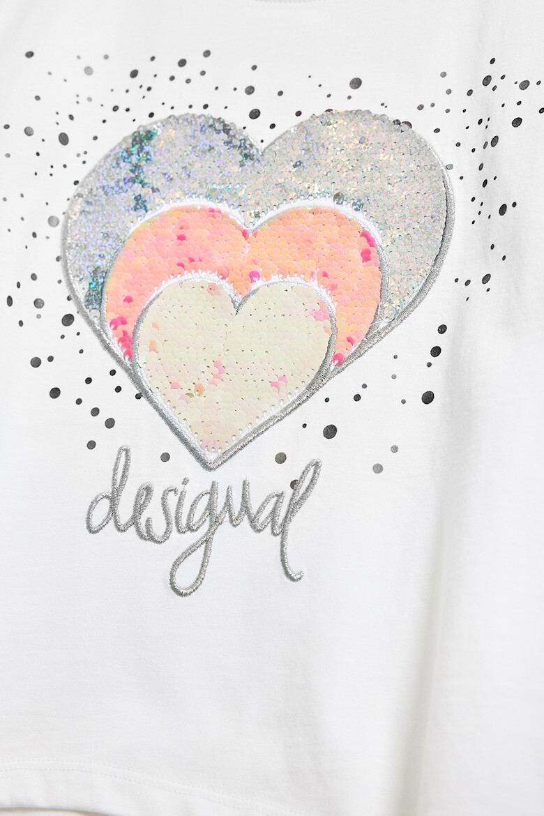DESIGUAL Памучна тениска с принт - Pepit.bg