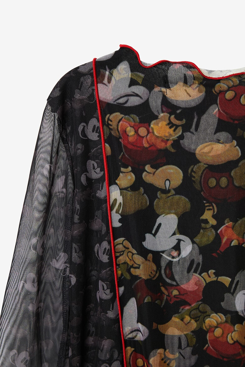 DESIGUAL Полупрозрачна блуза с щампа Mickey Mouse - Pepit.bg