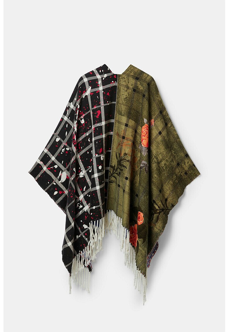 DESIGUAL Пончо Half&Half с ресни - Pepit.bg