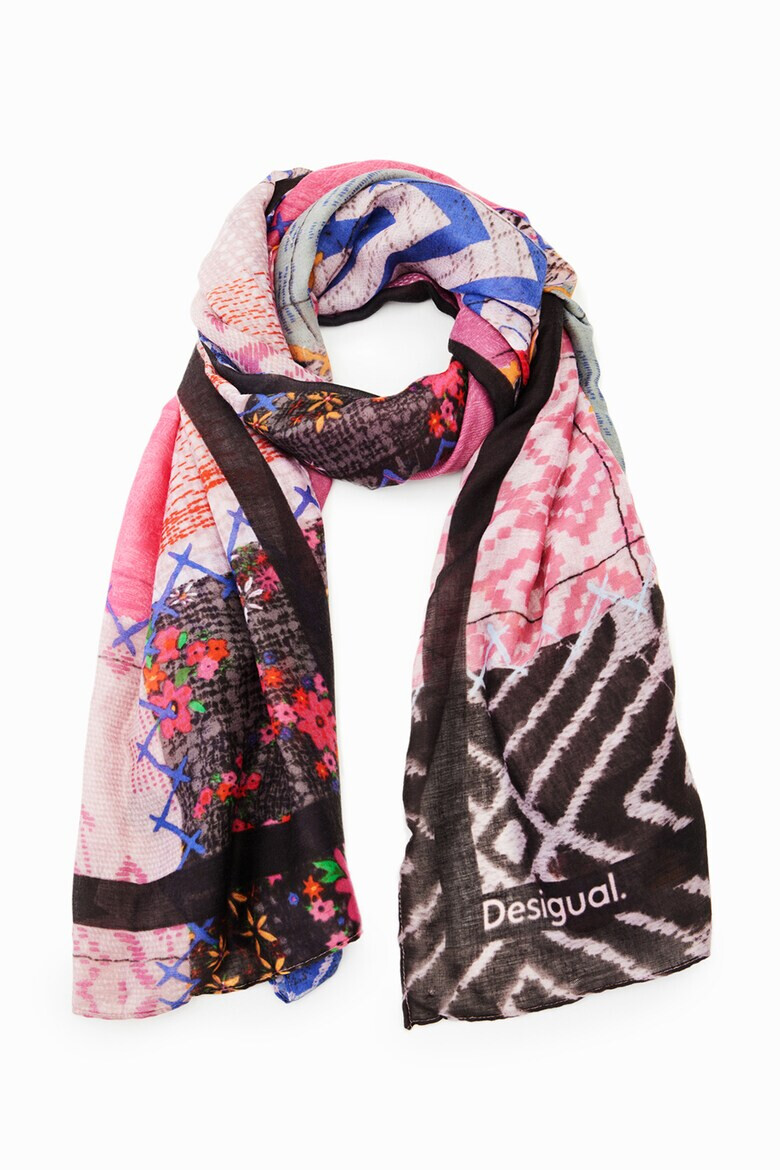 DESIGUAL Правоъгълен шал с принт - Pepit.bg
