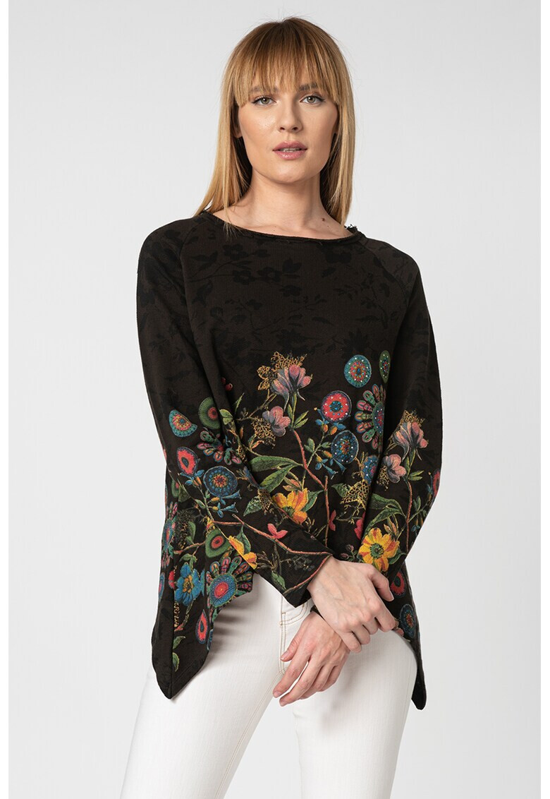 DESIGUAL Пуловер Ninive с асиметричен подгъв - Pepit.bg