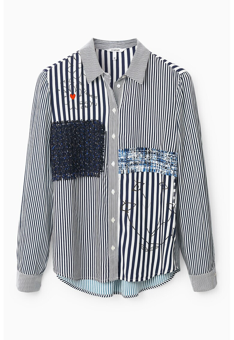 DESIGUAL Раирана риза с туид - Pepit.bg