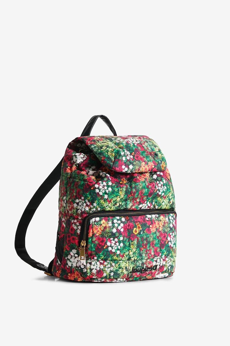 DESIGUAL Раница с флорална шарка и капаче - Pepit.bg