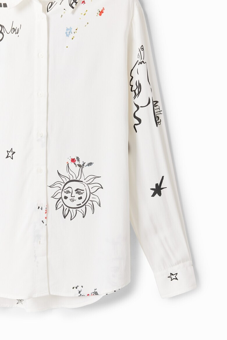 DESIGUAL Риза с яка и принт - Pepit.bg