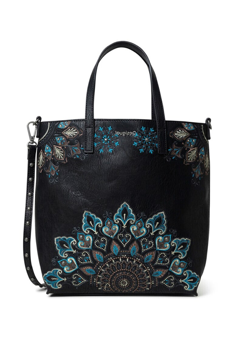 DESIGUAL Шопинг чанта Deva Nerima с флорални бродерии - Pepit.bg