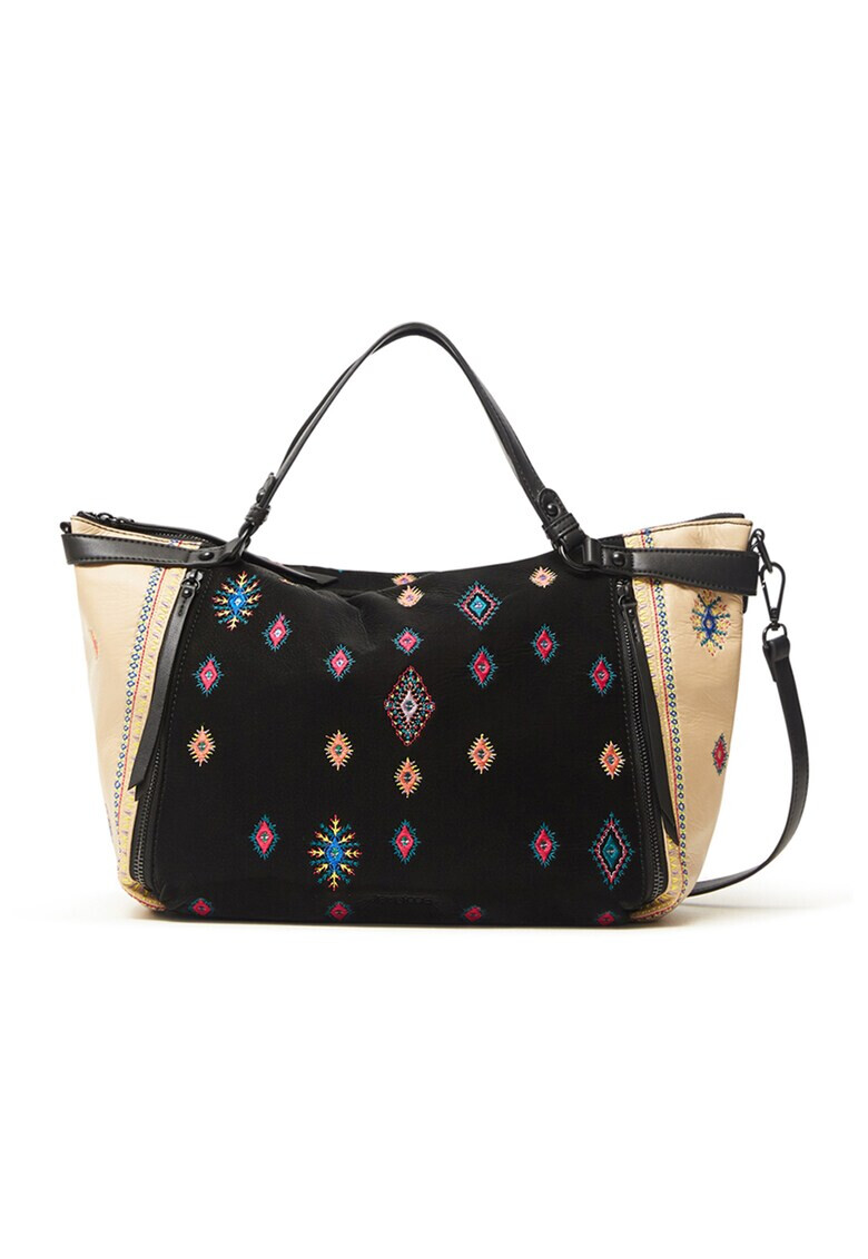 DESIGUAL Шопинг чанта с етно бродерии - Pepit.bg