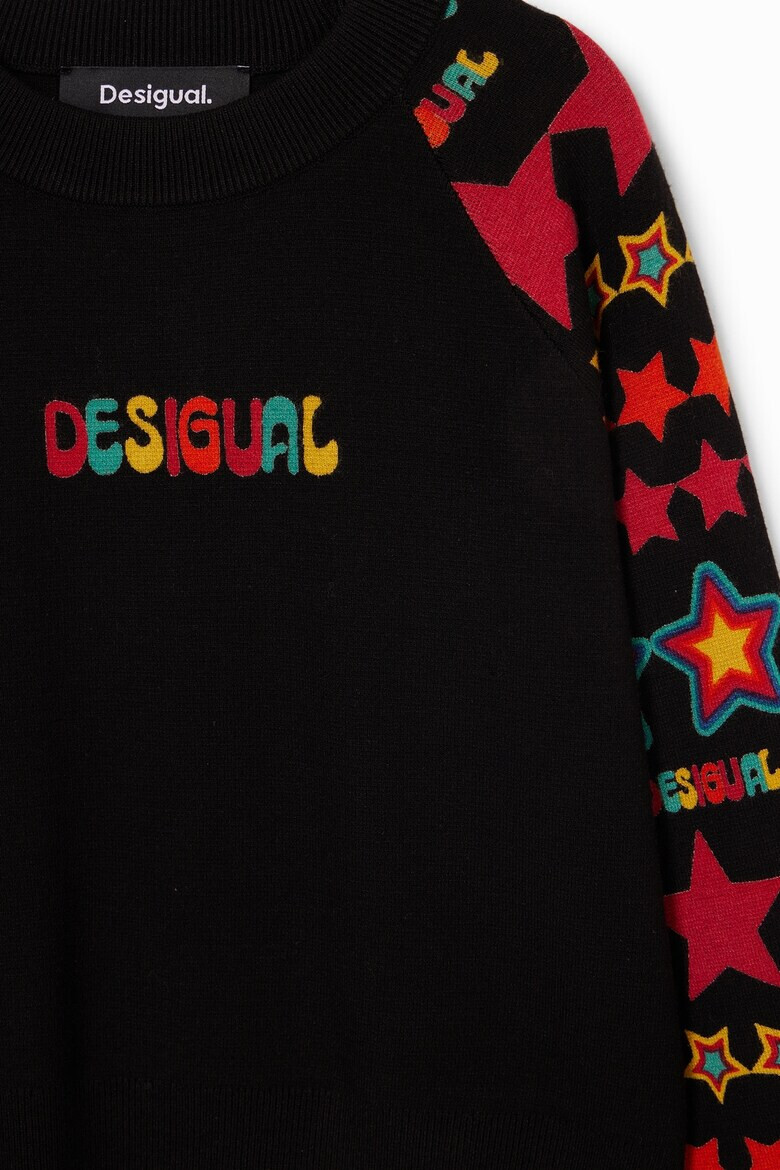 DESIGUAL Суитшърт с реглан ръкави - Червен/Черен - Pepit.bg