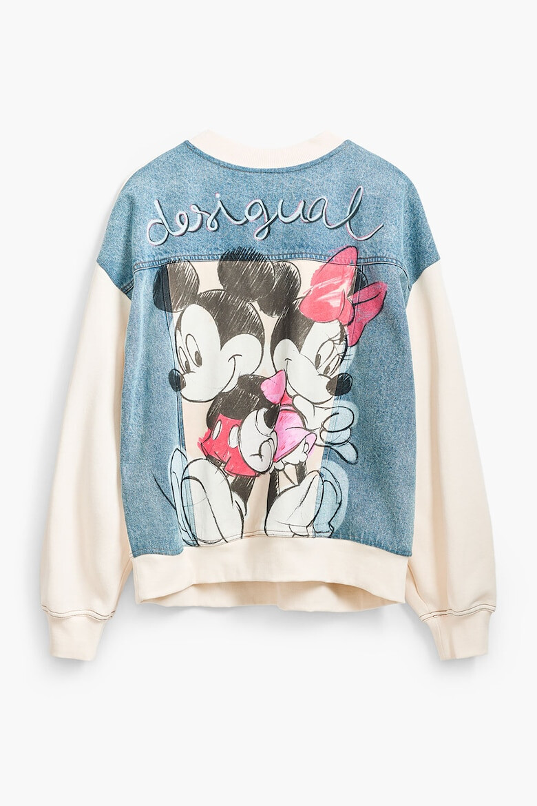 DESIGUAL Суитшърт с шарка на Mickey Mouse - Прашно синьо/Пастелнорозов/Крем - Pepit.bg