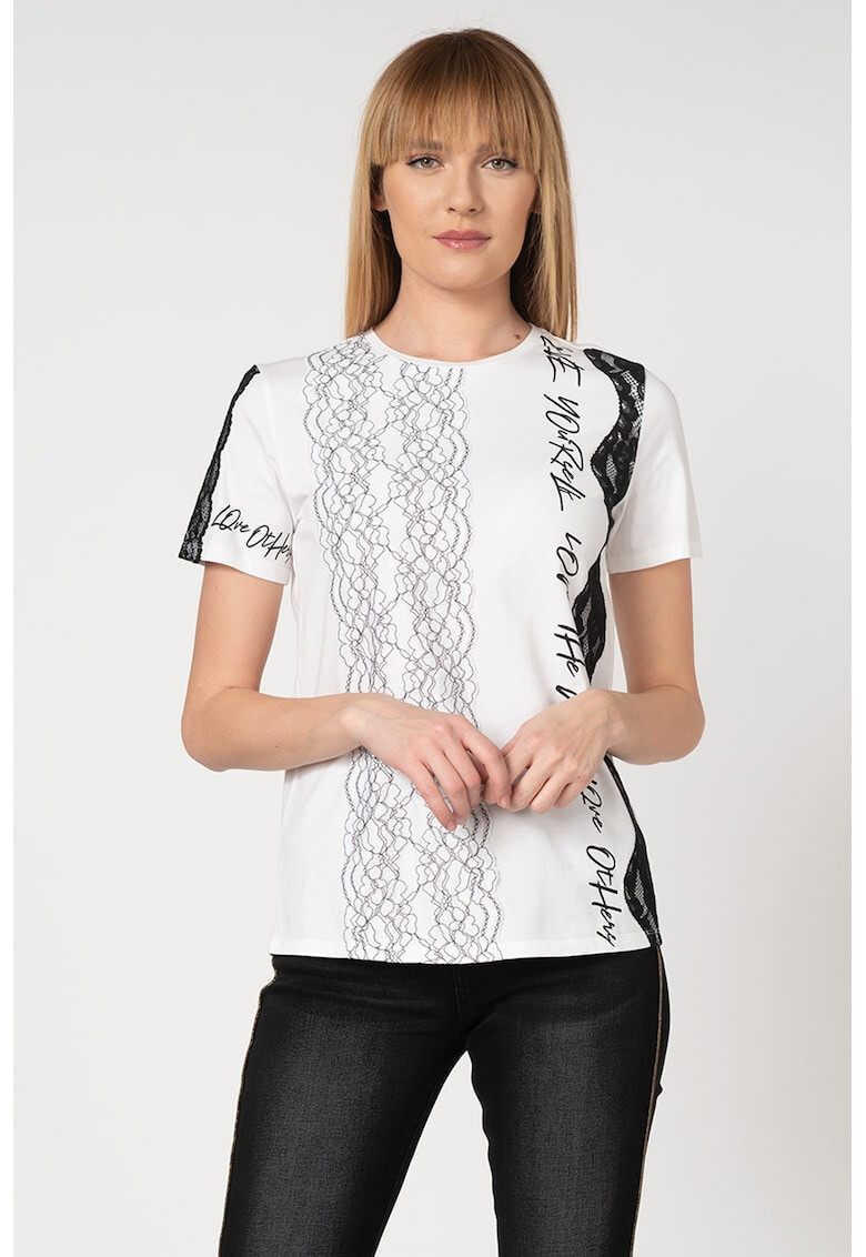 DESIGUAL Тениска Kendall с дантела - Pepit.bg
