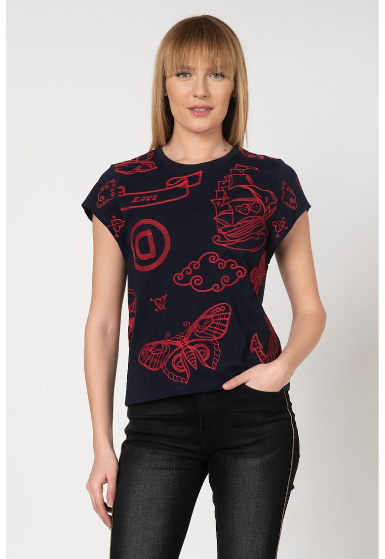 DESIGUAL Тениска Matinero с бродерии - Pepit.bg