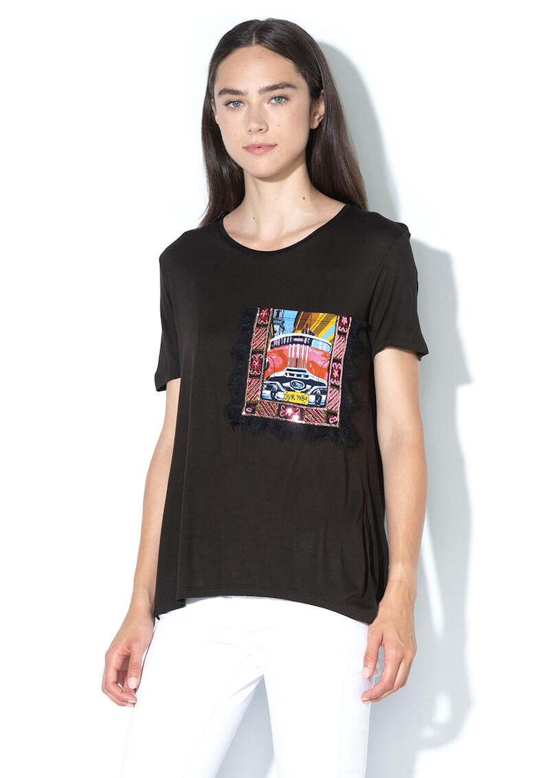 DESIGUAL Тениска Norah с апликации - Pepit.bg