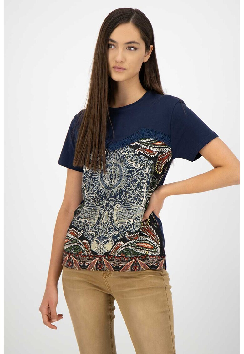 DESIGUAL Тениска с дантела - Pepit.bg