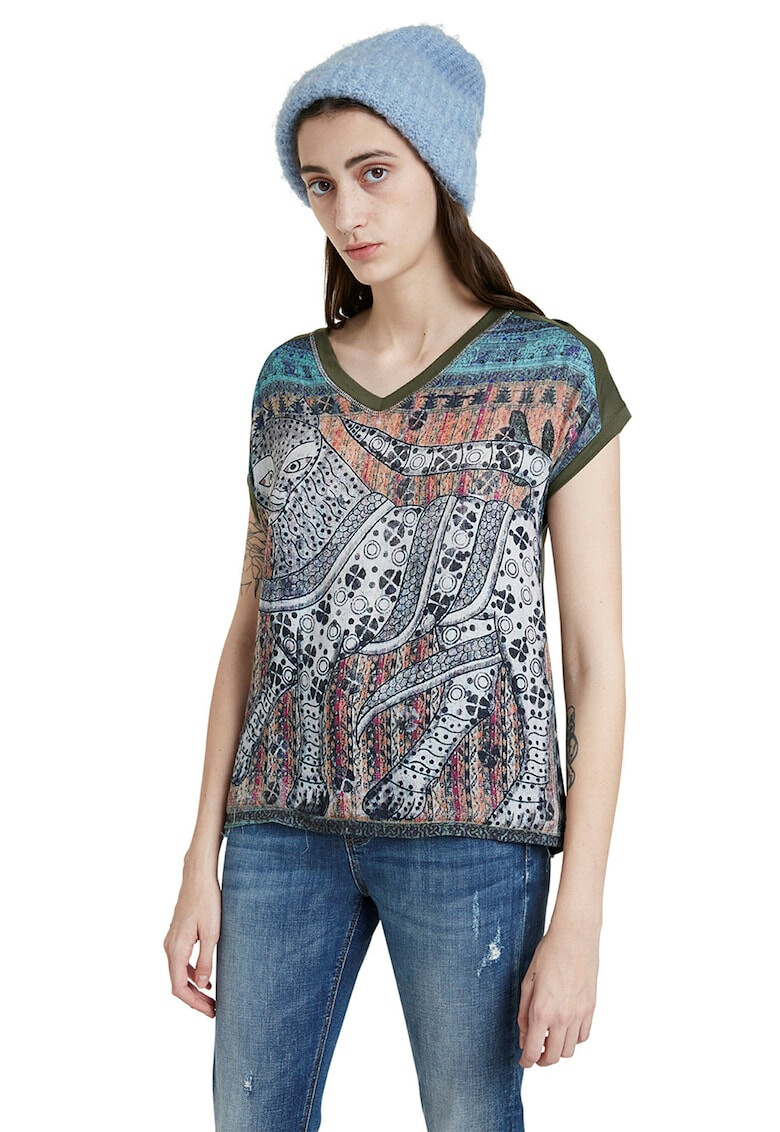 DESIGUAL Тениска с фигурална шарка - Pepit.bg