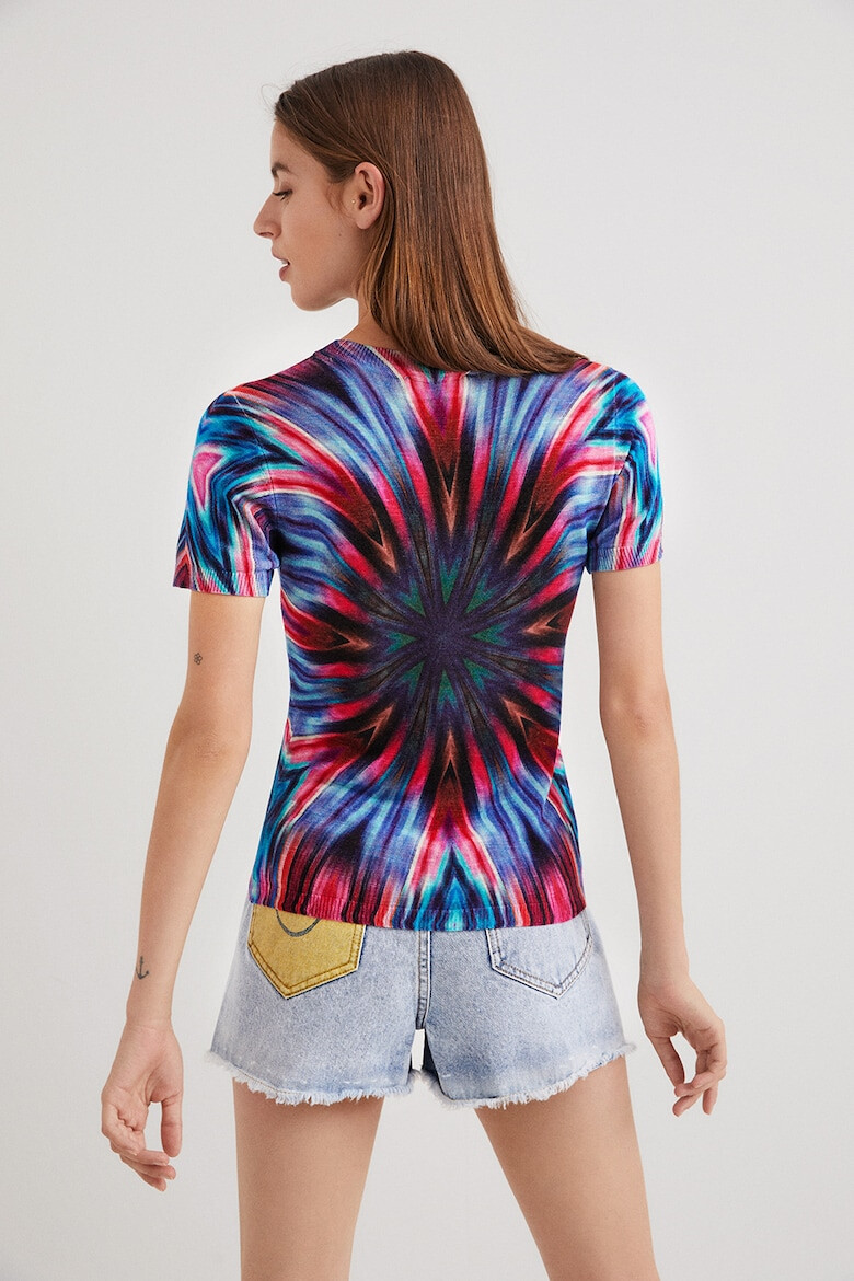 DESIGUAL Тениска с хоризонтален меланж - Pepit.bg